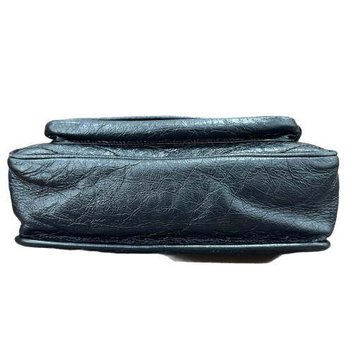 Yves Saint Laurent Medium Niki Messenger Pull Up Leather Black