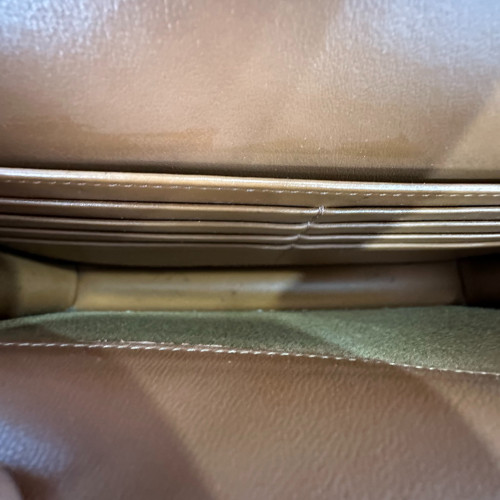 Celine Wallet On Chain WOC Triomphe Calfskin Brown Dark Brown