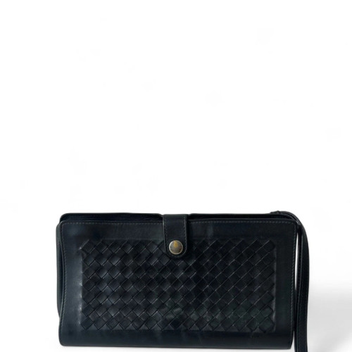 Bottega Veneta Clutch Lambskin Intrecciato Nappa Nappa Black Bottega Veneta Clutch Lambskin Intrecciato Nappa Nappa Black