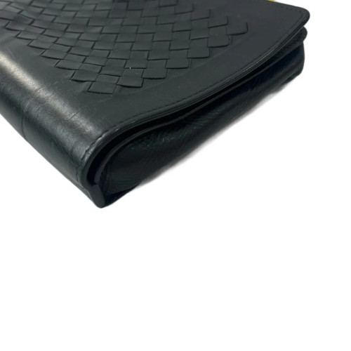 Bottega Veneta Clutch Lambskin Intrecciato Nappa Nappa Black Bottega Veneta Clutch Lambskin Intrecciato Nappa Nappa Black