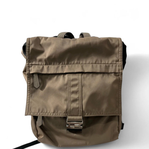 Fendi Backpack Nylon Calfskin Brown Black