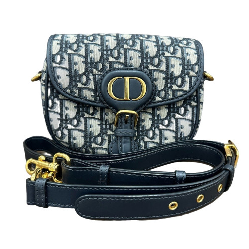 Dior Small Bobby Flap Oblique Beige Navy Black