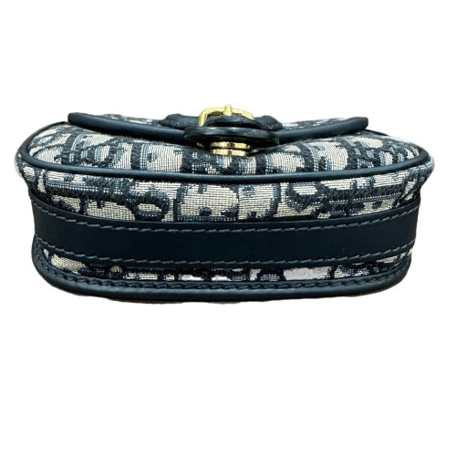 Dior Small Bobby Flap Oblique Beige Navy Black