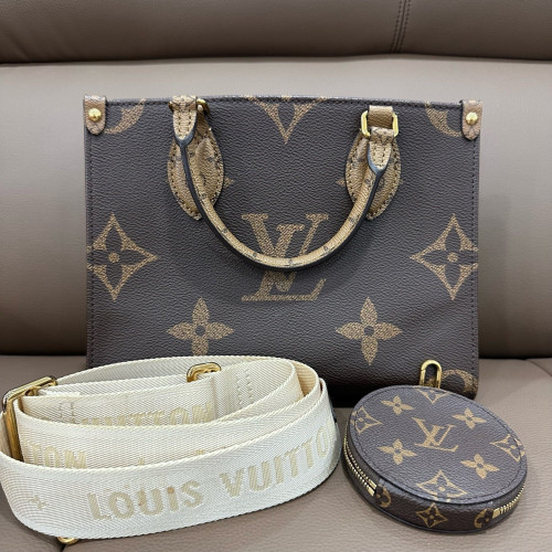 Louis Vuitton Onthego PM Monogram Reverse Monogram Giant Brown