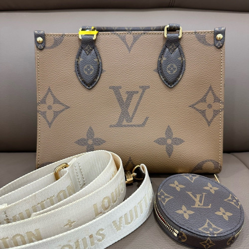 Louis Vuitton Onthego PM Monogram Reverse Monogram Giant Brown