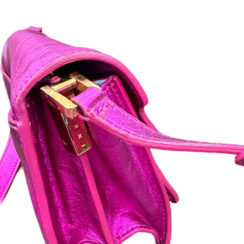 Marni Crossbody Bag Calfskin Purple