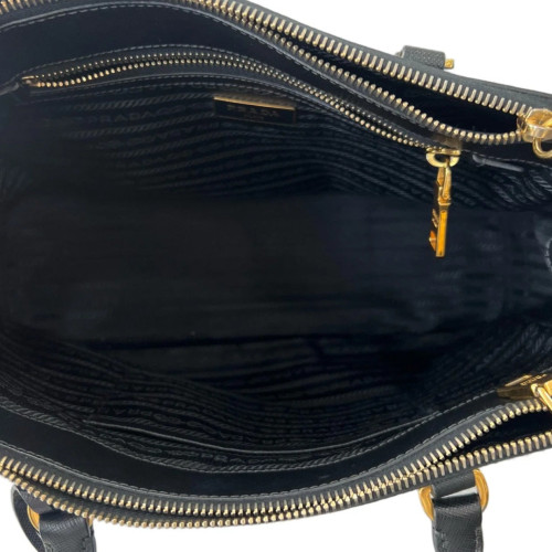 Prada Two-Way Bag Saffiano Calfskin Black