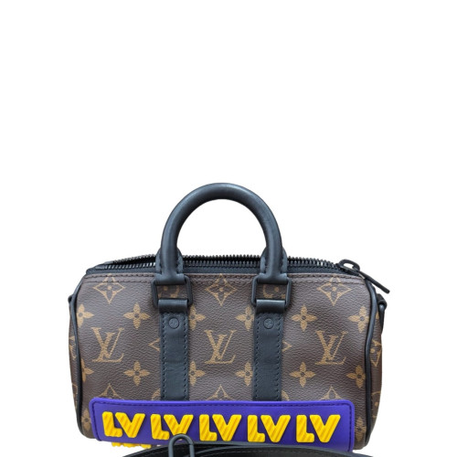 Louis Vuitton Lv Rubber Keepall Bandouliere 25 Monogram Brown