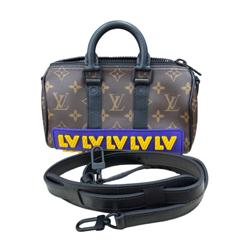 Louis Vuitton Lv Rubber Keepall Bandouliere 25 Monogram Brown