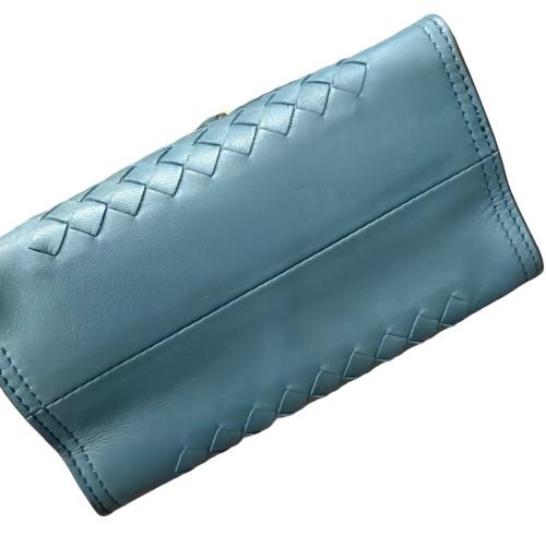 Bottega Veneta Crossbody Bag Lambskin Intrecciato Nappa Nappa Blue