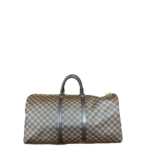 Louis Vuitton Keepall Bandouliere 55 Damier Ebene Brown