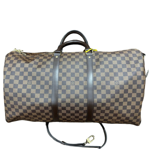 Louis Vuitton Keepall Bandouliere 55 Damier Ebene Brown