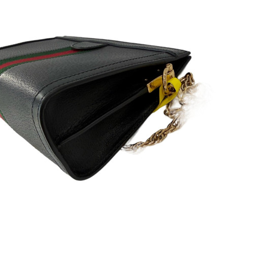 Gucci Small Ophidia Chain Shoulder Bag Calfskin Black