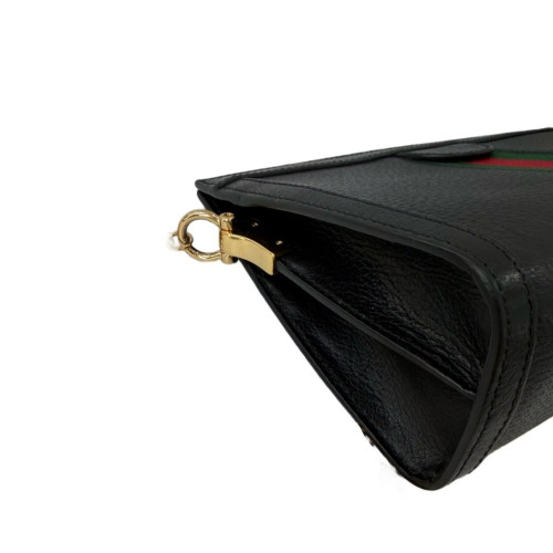 Gucci Small Ophidia Chain Shoulder Bag Calfskin Black