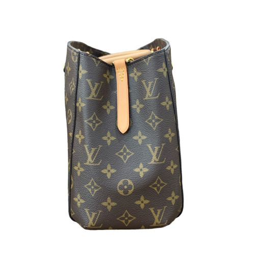 Louis Vuitton Montaigne MM Monogram Vachetta Leather Light Brown Dark Brown