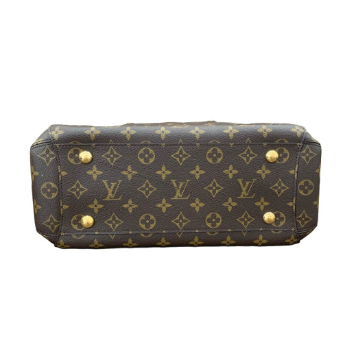 Louis Vuitton Montaigne MM Monogram Vachetta Leather Light Brown Dark Brown