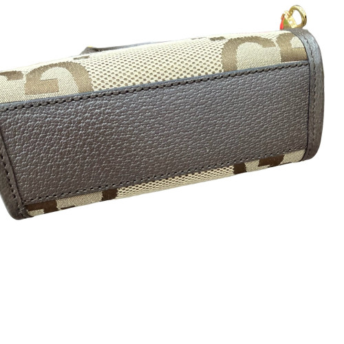 Gucci Mini Retro Interlocking G Tote Monogram Jumbo GG Beige Brown Green