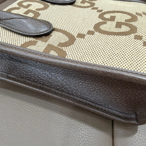 Gucci Mini Retro Interlocking G Tote Monogram Jumbo GG Beige Brown Green