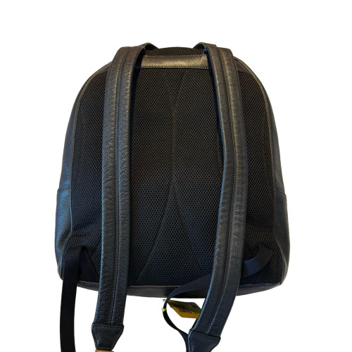 Gucci Backpack Grained Calfskin Black Red Green