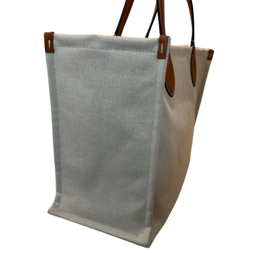 Gucci Tote Bag Canvas Calfskin Brown Beige Gucci Tote Bag Canvas Calfskin Brown Beige