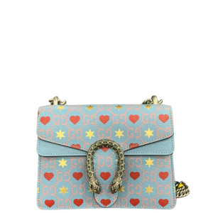 Gucci Mini Dionysus Calfskin GG Supreme Monogram Blue Red Yellow