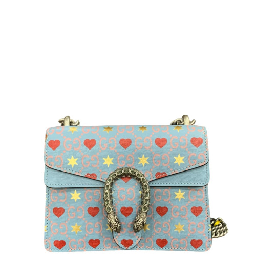 Gucci Mini Dionysus Calfskin GG Supreme Monogram Blue Red Yellow Gucci Mini Dionysus Calfskin GG Supreme Monogram Blue Red Yellow