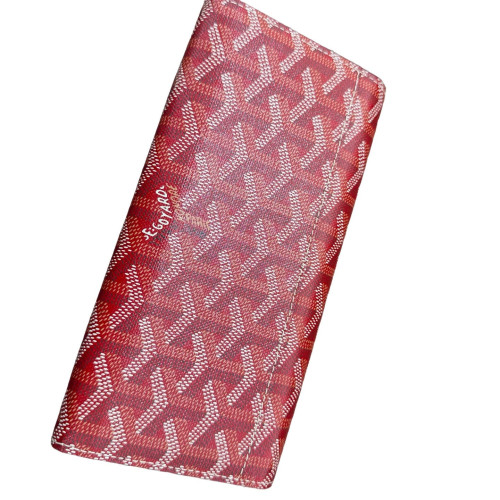 Goyard Continental Wallet Goyardine Red White Black