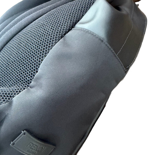 Fendi Backpack Calfskin Nylon Black Yellow