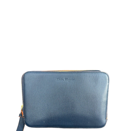 Salvatore Ferragamo Clutch Calfskin Blue