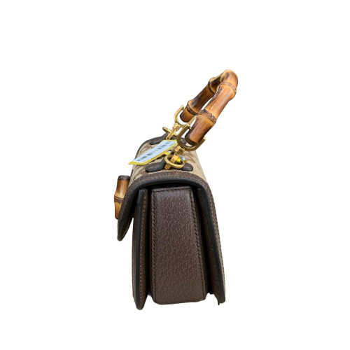 Gucci Bamboo Bamboo 1947 Mini Monogram Jumbo GG Beige Brown