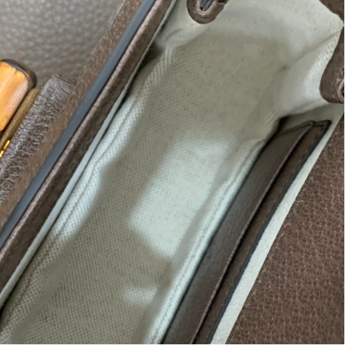 Gucci Bamboo Bamboo 1947 Mini Monogram Jumbo GG Beige Brown
