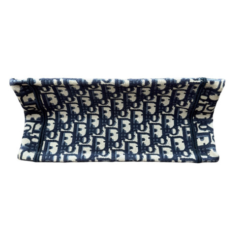 Dior Small Book Tote Oblique Navy Beige Black