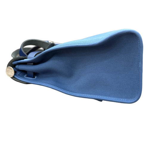 Hermes Herbag 31 Toile Vache Hunter 7U Navy Blue