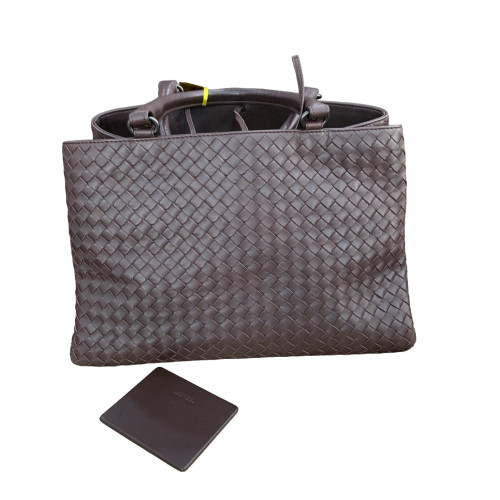 Bottega Veneta Tote Bag Lambskin Intrecciato Brown