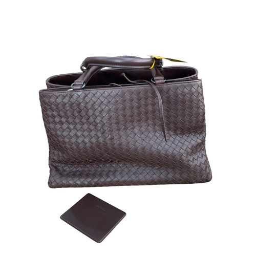 Bottega Veneta Tote Bag Lambskin Intrecciato Brown