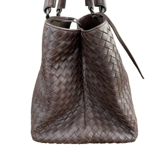 Bottega Veneta Tote Bag Lambskin Intrecciato Brown