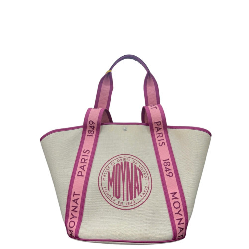 Moynat Tote Bag Canvas Beige Pink