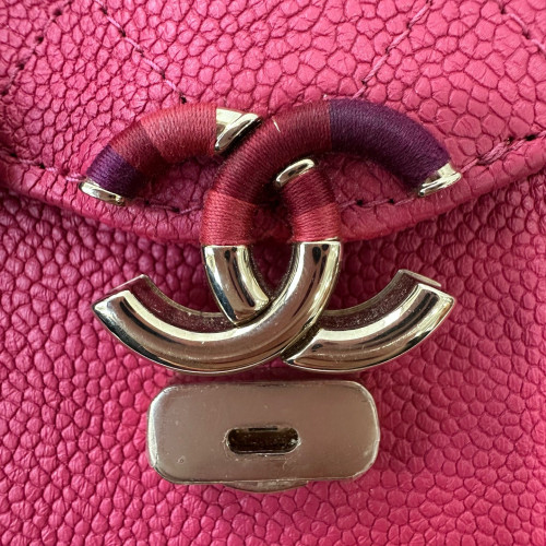 Chanel Quilted Flap Wallet Caviar Red