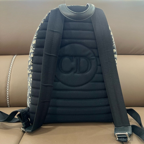 Dior Rider Backpack Canvas Oblique Black Beige