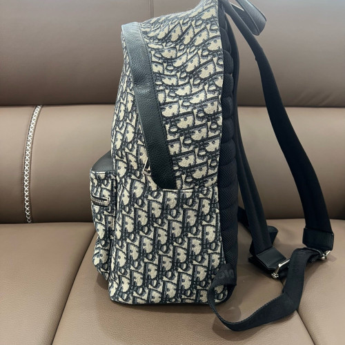 Dior Rider Backpack Canvas Oblique Black Beige