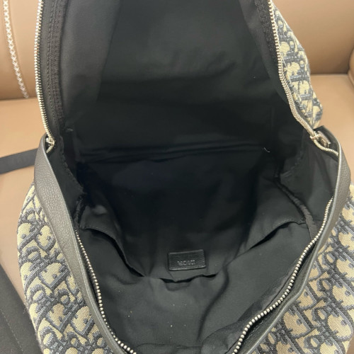 Dior Rider Backpack Canvas Oblique Black Beige