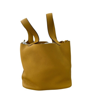 Hermes Picotin 22 Taurillon Clemence 9D Jaune Amber Hermes Picotin 22 Taurillon Clemence 9D Jaune Amber