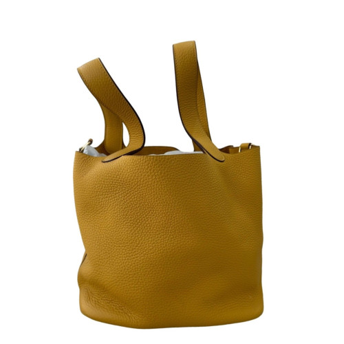 Hermes Picotin 22 Taurillon Clemence 9D Jaune Amber
