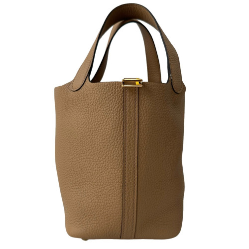 Hermes Picotin 18 Calfskin 4B Biscuit
