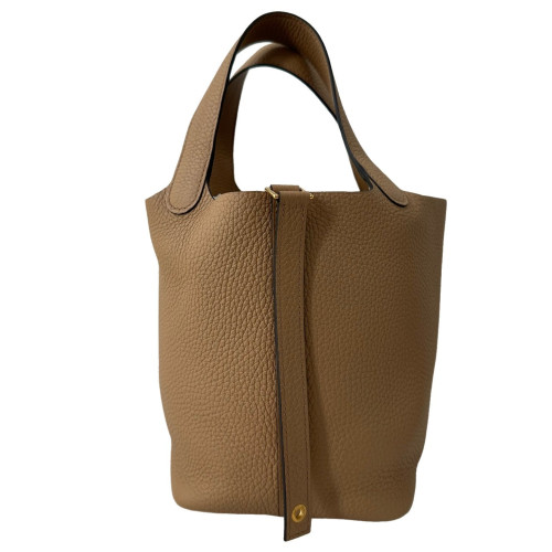Hermes Picotin 18 Calfskin 4B Biscuit