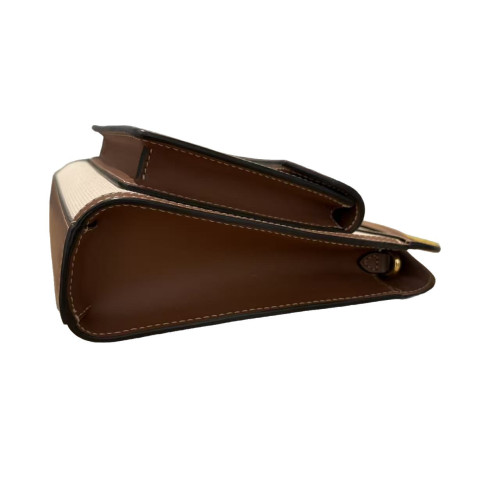 Burberry Messenger Calfskin Canvas Beige Brown Burberry Messenger Calfskin Canvas Beige Brown