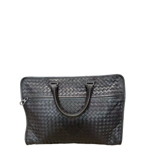 Bottega Veneta Briefcase Lambskin Intrecciato Nappa Black