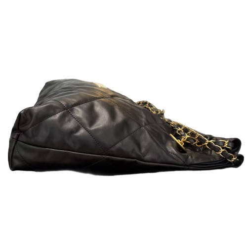 Chanel Quilted Medium 22 Bag Calfskin Black