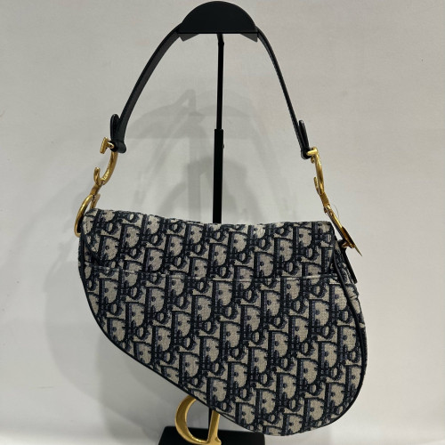 Dior Medium Saddle Bag Oblique Black Beige Navy Dior Medium Saddle Bag Oblique Black Beige Navy