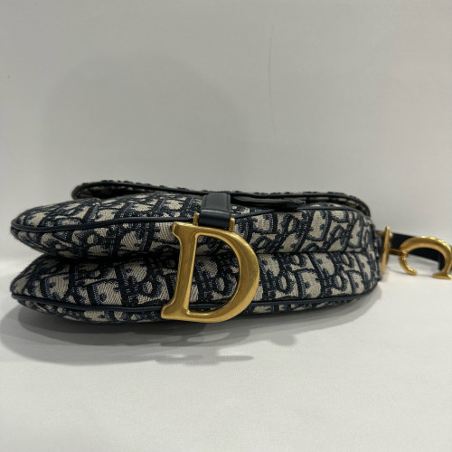 Dior Medium Saddle Bag Oblique Black Beige Navy Dior Medium Saddle Bag Oblique Black Beige Navy